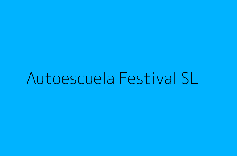Autoescuela Festival SL